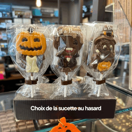 Sucette d’halloween chocolat au lait