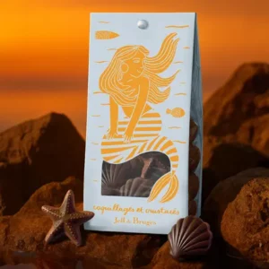Sachet fruits de mer en chocolat au lait et praliné