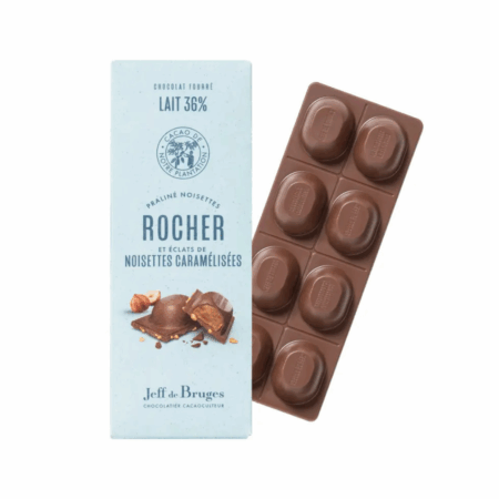 Tablette Nº15 chocolat au lait 36% de cacao praliné noisettes rocher