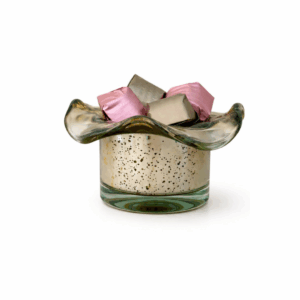 Photophore Fleur vert avec 100g de chocolat