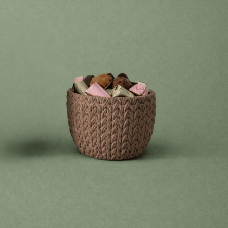 Photophore Pm motif Maille avec 150g de chocolat