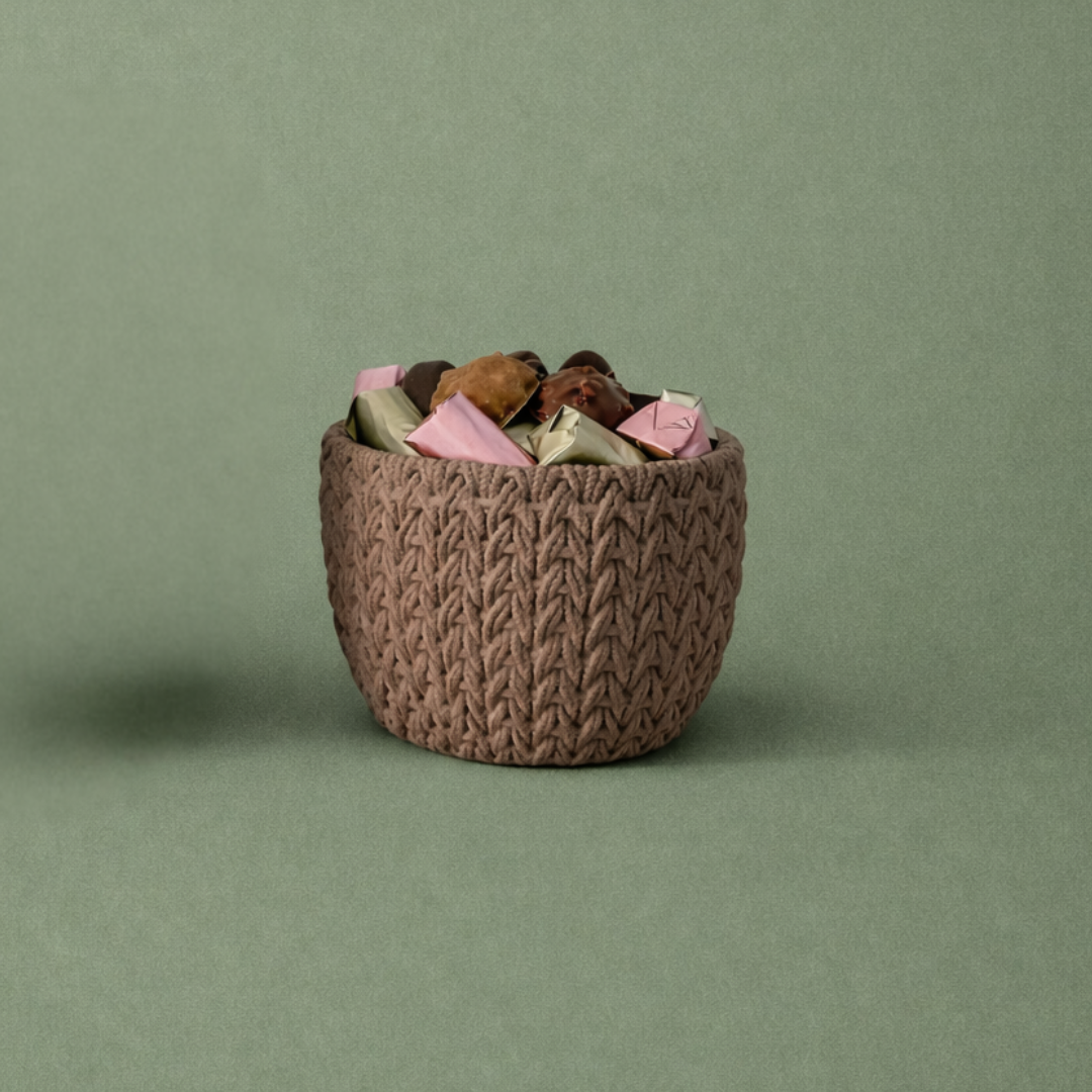 Photophore Pm motif Maille avec 150g de chocolat