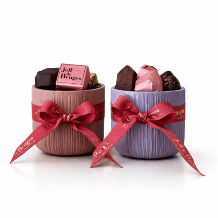 Photophore Plisse Pastel avec 100g de chocolat