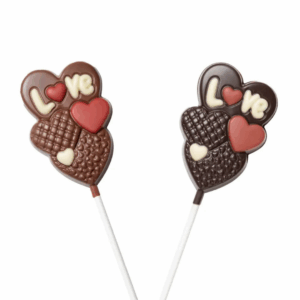 Sucette love en chocolat au lait ou noir