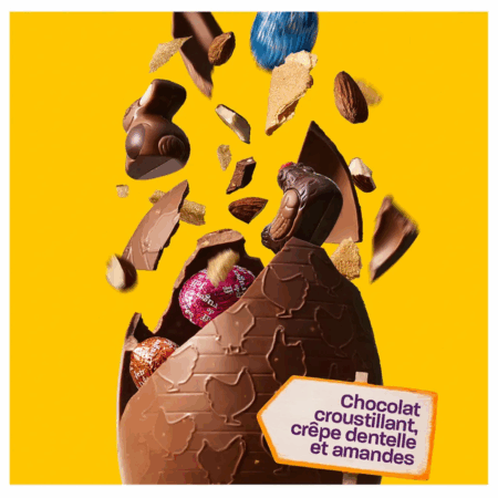 Oeuf croustillant en chocolat au lait - 13 cm