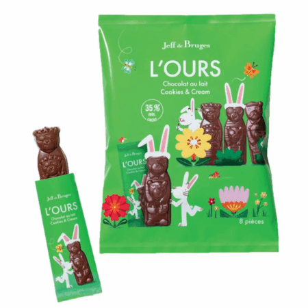 Sachet 8 ours individuels chocolat au lait cookies & cream