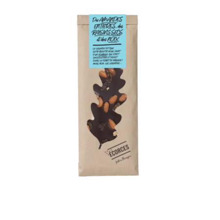 Écorce de chocolat noir mendiant gourmand